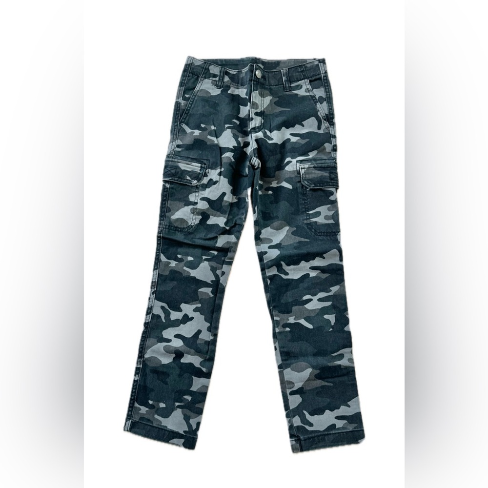 NWT Gymboree Sz 8 Boys Camo Cargo Pants Black Gray Camouflage Adjustable